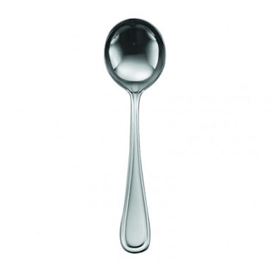 1880 Hospitality B914SRBF 18/0 S/S New Rim II 6.75" Soup Spoon - Dozen