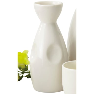 G.E.T. NC-4001-W White Porcelain 6 Oz. Sake Bottle