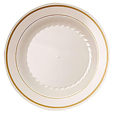 WNA MP6IPREM Gold Band / Ivory Masterpiece 6" Plate
