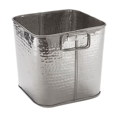 American Metalcraft STH8 Hammered S/S Square 6.25 Quart Beverage Tub