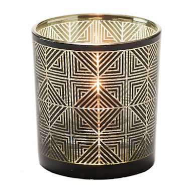 Hollowick 5120 Black / Gold 2-9/10"D Sussex Votive / Candle