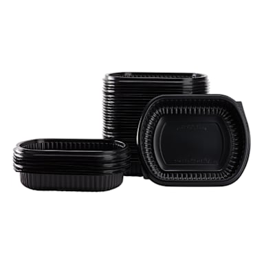 Darling Foodservice Black PP 24 Oz. Take-Out Box