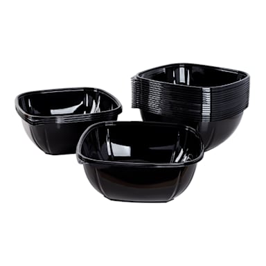 Darling Foodservice Black PET 160 Ounce Square Bowl