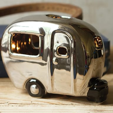 Kalalou CDV1846K Silver Camper Tabletop Lamp