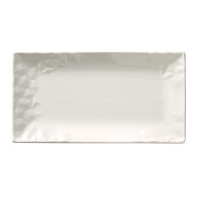 Libbey - Formerly Syracuse China 988001258 Status White Rect 11" x 6" Platter