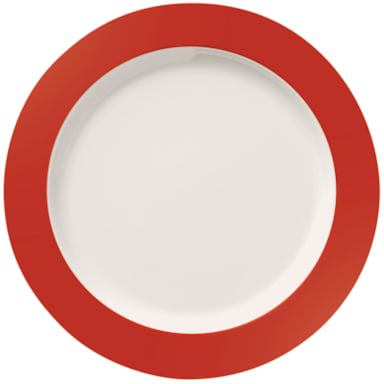 Libbey - Formerly World Tableware BMEL-1107R Red Band Basics Melamine 9" Plate