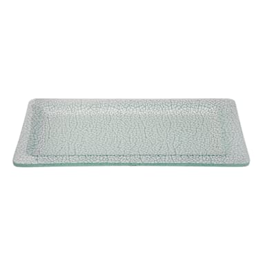 Rosseto GLS045W Handmade Foglia White Glass 16" Platter