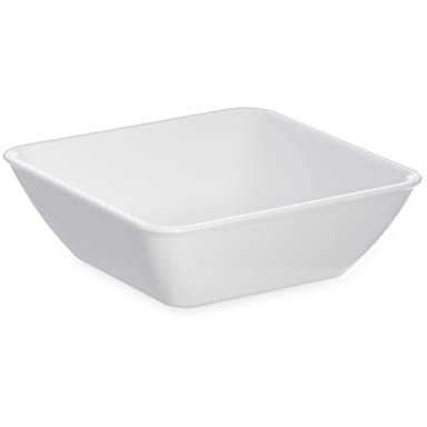 Dinex DXSB602 White SAN Plastic Square 6 Ounce Bowl