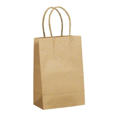 Darling Foodservice 5.75 x 3.25 x 8.375" Kraft Bag