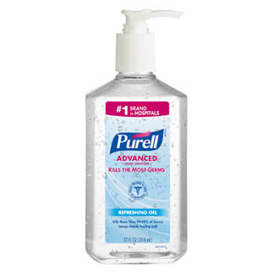 Purell 3659-12 12 Ounce Gel Hand Sanitizer Bottle with Pump