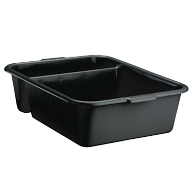 Vollrath 1721-06 Black 22-7/8" x 17-3/4" x 6-1/8" Divided Bus Box