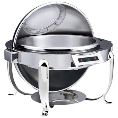 Bon Chef 16000CH Auto Open/Close Chrome 6 Quart Round Chafer
