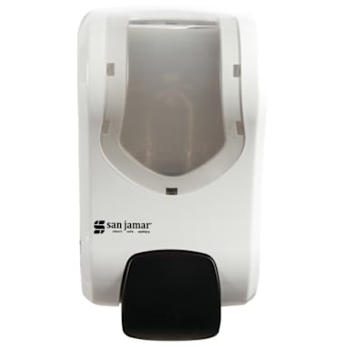 San Jamar S970WHCL White/Clear Summit Bulk Sani/Soap Dispenser