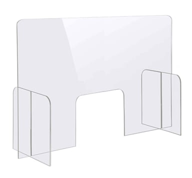 Bon Chef 90177-7 36" x 12" x 23-3/4" Safety Tabletop Shield