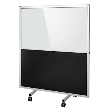 Bon Chef 90200-B-C Clear/Black 48 x 18" x 60" Partition/Safety Shield