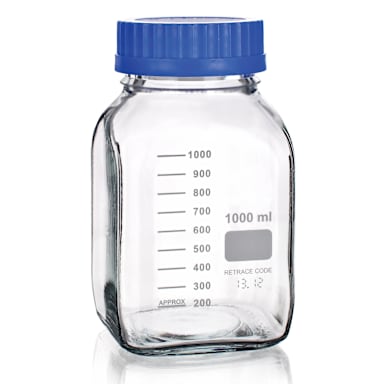 United Scientific BSWM500 500ML Wide Mouth Sq Media Bottle