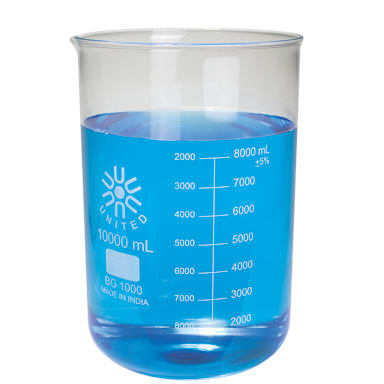 United Scientific BG1000-10 10ML Borosilicate Glass Beaker