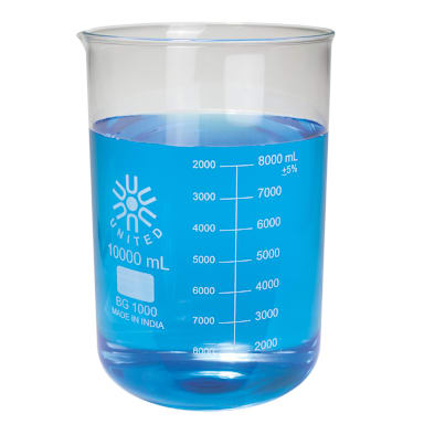 United Scientific BG1000-10000 10000ML Borosilicate Glass Beaker