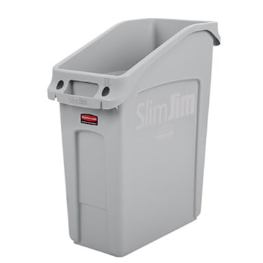 Rubbermaid 2026695 Gray Slim Jim 13 Gallon Waste Container