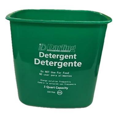 Darling Foodservice Green 3 Quart Cleaning Utility Pail