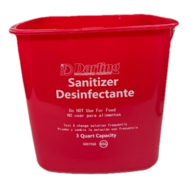 Darling Foodservice Red 3 Quart Sanitizing Utility Pail