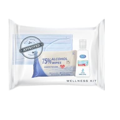 Erwyn Products 930004 1 Oz Hand Sanitizer/Wipes and Mask Kit