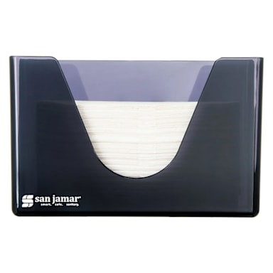 San Jamar T1720TBK Black Countertop 11.25" x 5" x 8" Towel Dispenser