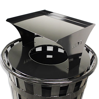 Witt Industries M3601TT-BK 36 Gallon Waste Container with Tray Top Lid