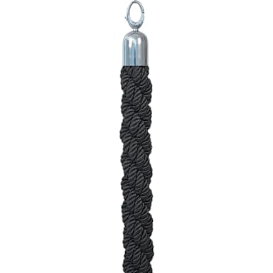 American Metalcraft RSCLRPCHBL Black Braided 60" Barrier Rope