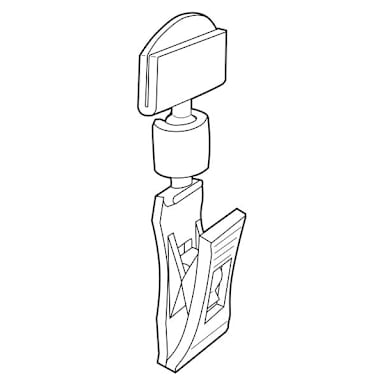 Darling Foodservice Clear 2-3/4" Clip-On Sign Holder