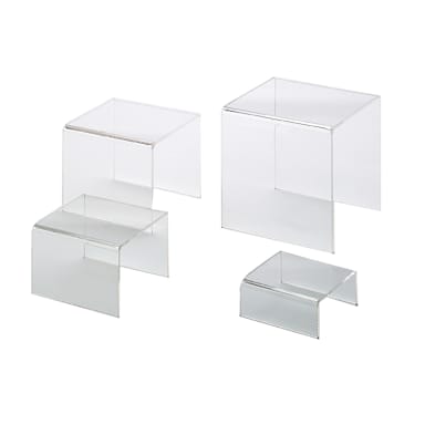 American Metalcraft CRS1 4-Pc Square Acrylic Riser Set