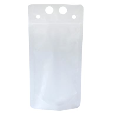 TableCraft 10682 Translucent 16 Ounce To-Go Beverage Pouch