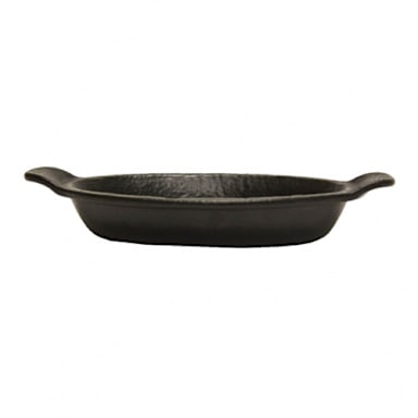Vertex China OB-WR7 Obsidian Matte Black 7 Oz. Baking Dish