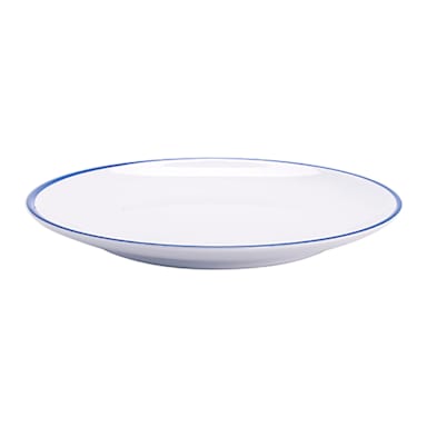 G.E.T. CS-1100-W/CB Settlement Bistro White/Blue 11" Plate - Dozen