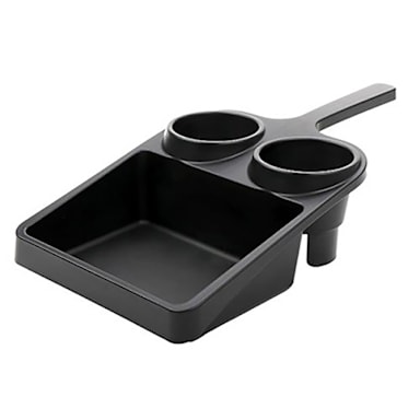 G.E.T. WST-1-BK Window Service Tray with Basket And Cup Holders