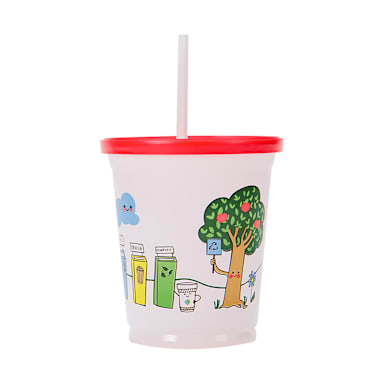 Fabri-Kal 9507099.01 Clear Aquarium 12 Oz Kids Cup with Lid