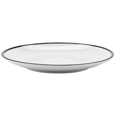 G.E.T. CS-800-W/BK Settlement Bistro White / Black 8" Plate