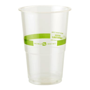 World Centric CP-CS-9 Plastic Clear 9 Ounce Cold Cup - 2000 / CS