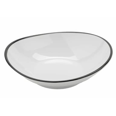 G.E.T. B-60-W/BK Settlement Bistro White/Black 6 Ounce Bowl