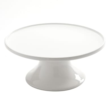 American Metalcraft PSP12 White Porcelain 12 x 5.25"H Cake Stand