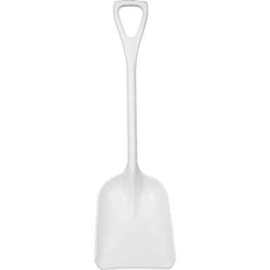 Remco 69815 White 38" One-Piece Polypropylene Shovel