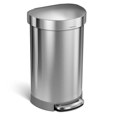 simplehuman CW2030 Semi-Round Step-On 12 Gallon Waste Container