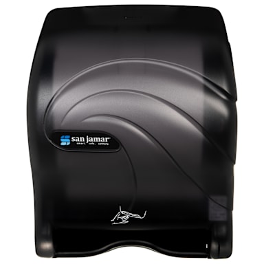 San Jamar T8490TBK Smart Essence Black Pearl 8" Roll Towel Dispenser