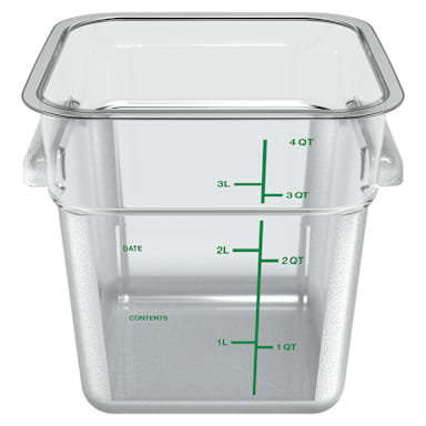 Carlisle 1195107 Squares Clear 4 Quart Food Storage Container