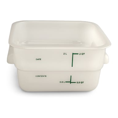 Carlisle 11960PE02 Squares White Polyethylene 2 Qt. Storage Container