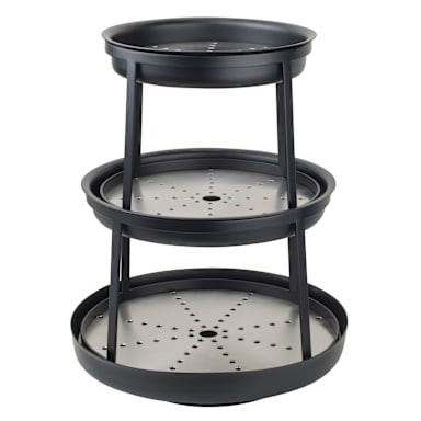 Steelite 5856JX00 Black 3 Tier 12.25" x 15.5" Seafood Stand