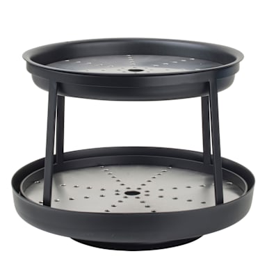 Steelite 5856JX01 Black 2 Tier 12.25" x 9" Seafood Stand