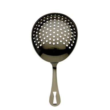 Mercer Culinary M37028BK Gun Metal Black 6-1/2" Julep Strainer