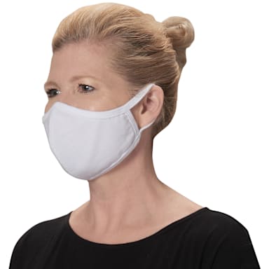Winco MSK-1WLXL White 2-Ply L/XL 7.25" x 4.5" Face Mask - 2 / PK