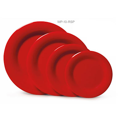 G.E.T. WP-10-RSP Red Sensation Wide Rim 10.5" Plate - Dozen